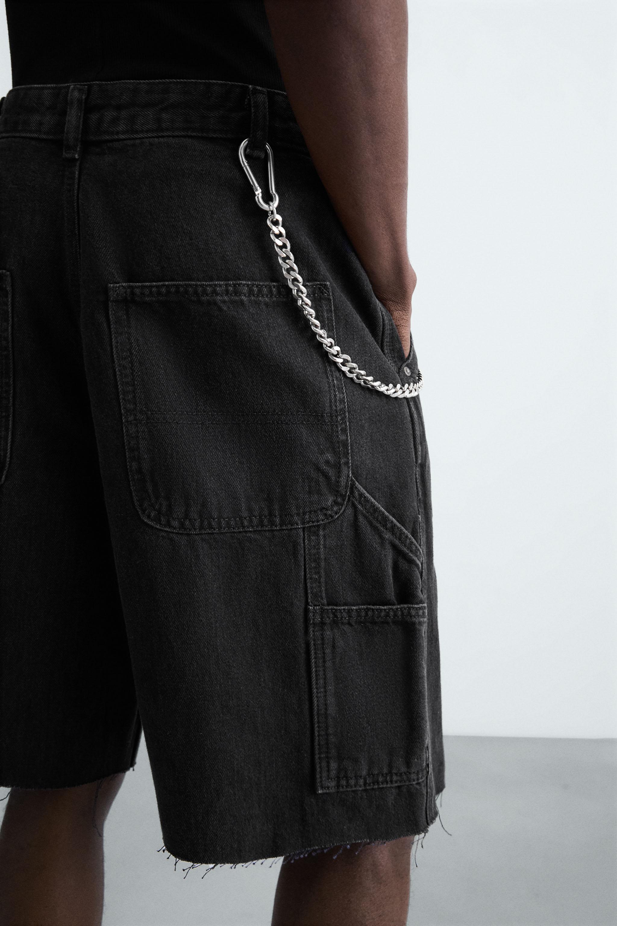 CARPENTER POCKET DENIM BERMUDA SHORTS